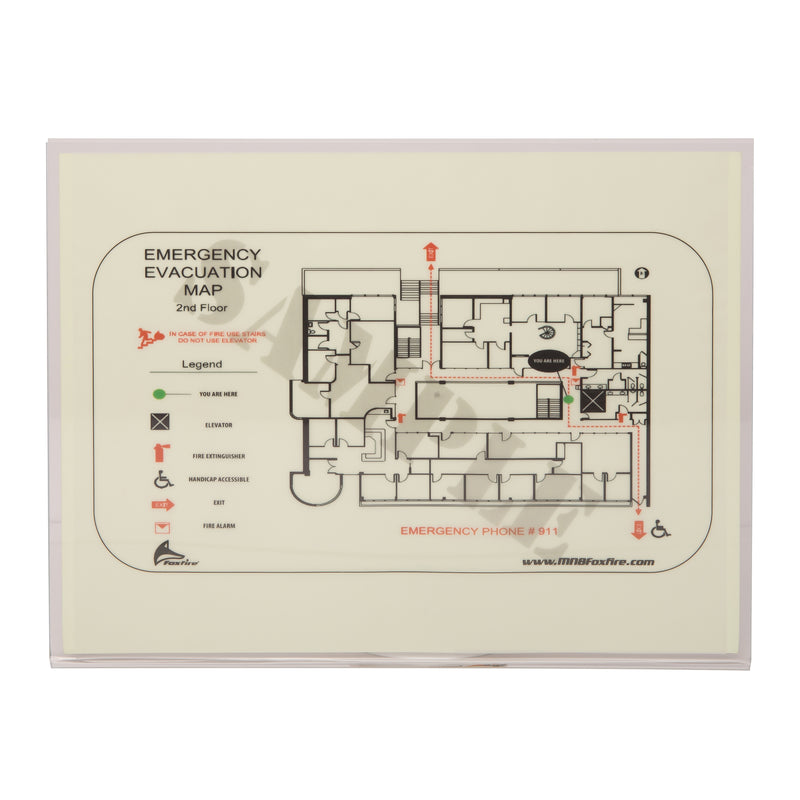 Photo-luminescent Evacuation Map Holder, Illuminating Evacuation Map Holder, Safety Markings, Egress and Stairwell Solutions